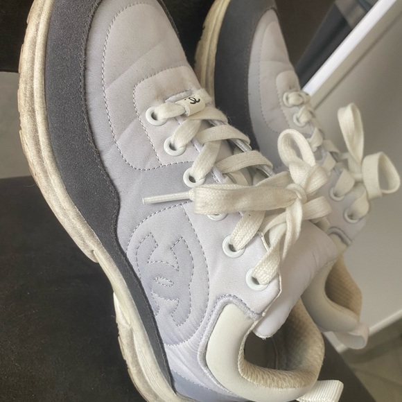 CHANNEL Two-Tone Gray Sneakers - Picture 1 of 5